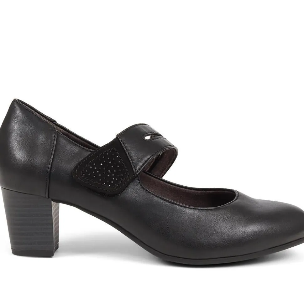 Embellished Strap Mary Janes - Black