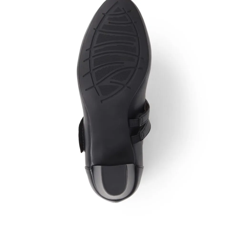 Embellished Strap Mary Janes - Black