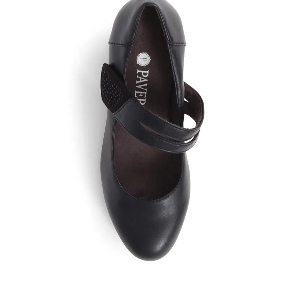 Embellished Strap Mary Janes - Black