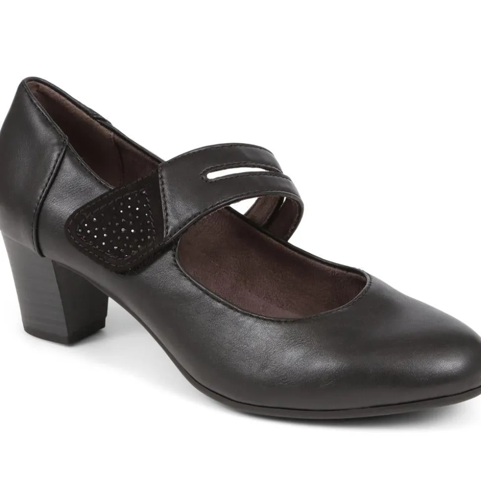 Embellished Strap Mary Janes - Black