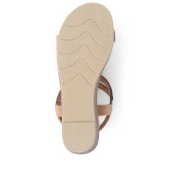 Embellished Wedge Sandals - Camel