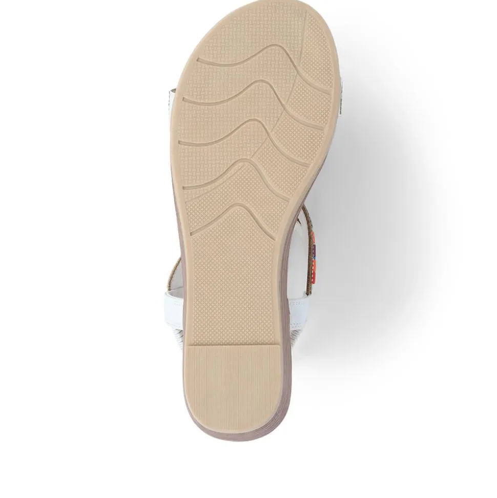 Embellished Wedge Sandals - White