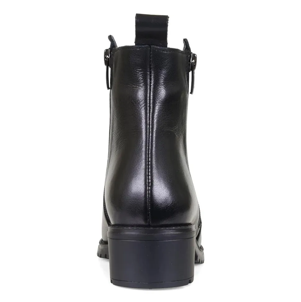 Essential Comfort Boots D Fit - Black Leather