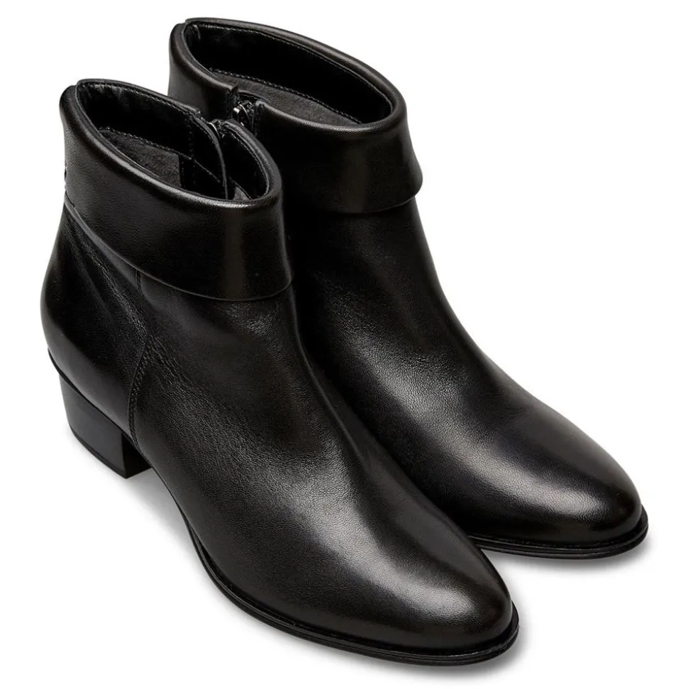Essential Comfort Boots D Fit - Black Leather