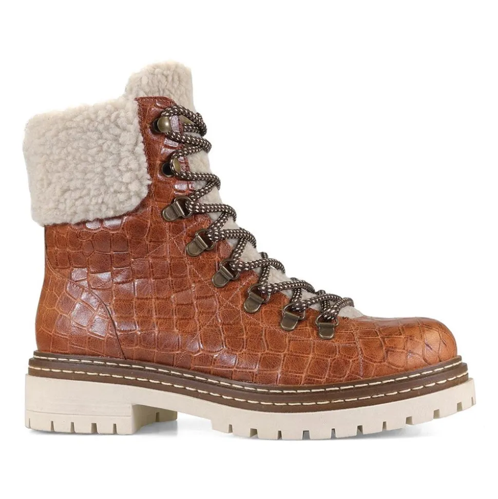 Essential Comfort Boots EE Fit - Tan Croc