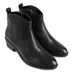 Essential Comfort Boots E Fit - Black Tumbled Leather