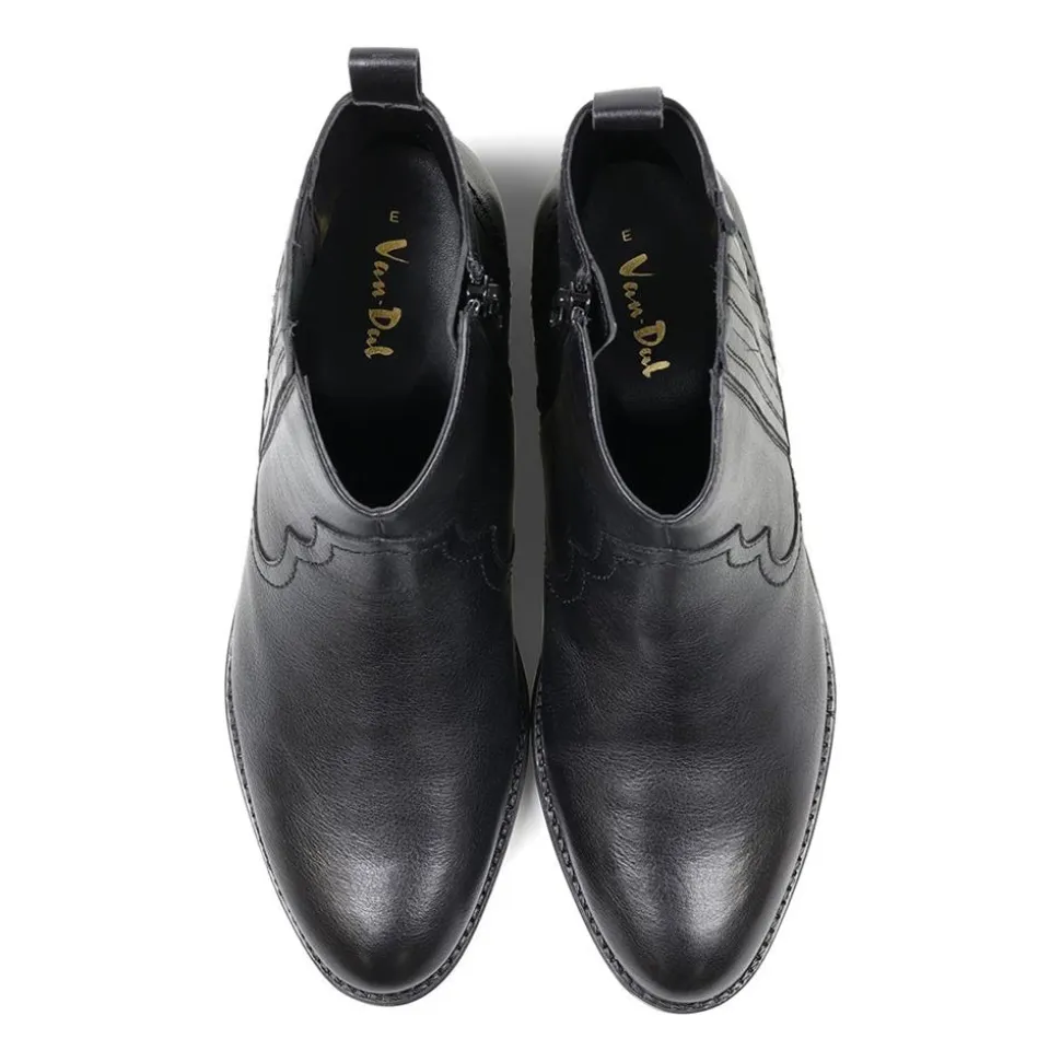 Essential Comfort Boots E Fit - Black Tumbled Leather