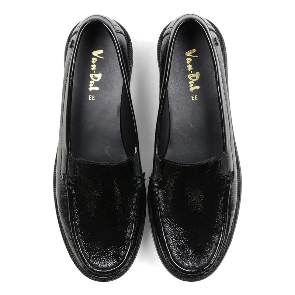 Essential Comfort Flats - Black Crinkle Patent