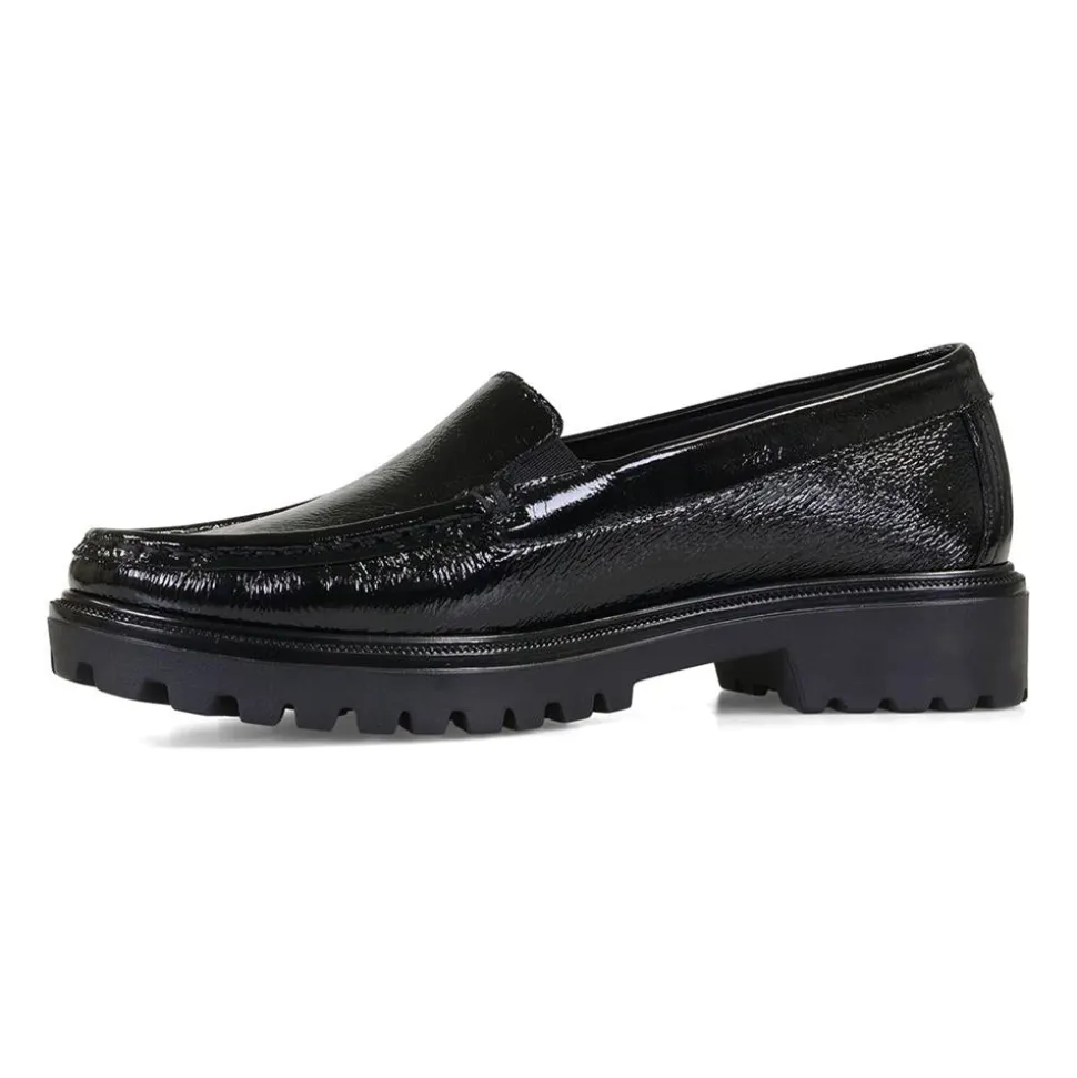 Essential Comfort Flats - Black Crinkle Patent