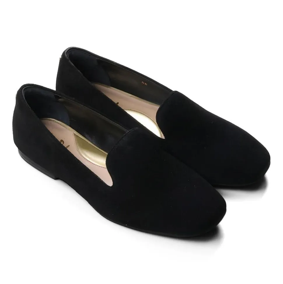 Essential Comfort Flats - Black Suede