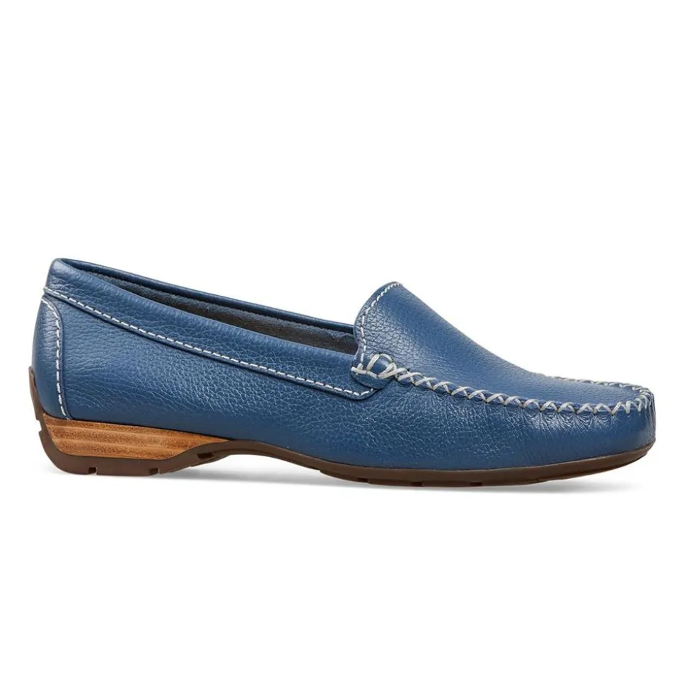 Essential Comfort Flats - Blue leather