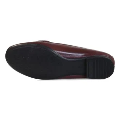 Essential Comfort Flats - Burgundy Leather