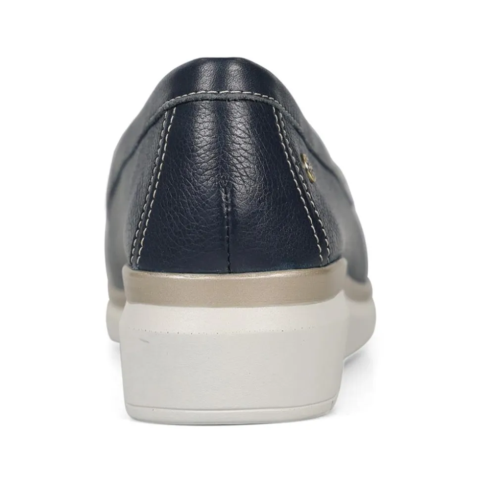 Essential Comfort Flats - Navy Leather