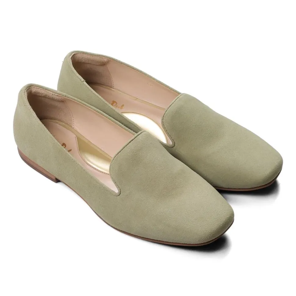 Essential Comfort Flats - Spring Green Suede