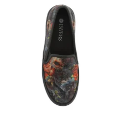 Everyday Slip-On Shoes - Black Floral