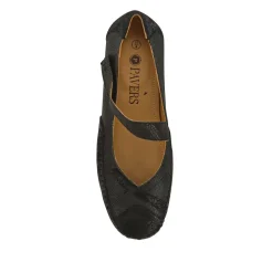 Extra-Cushioned Leather Mary Janes - Black