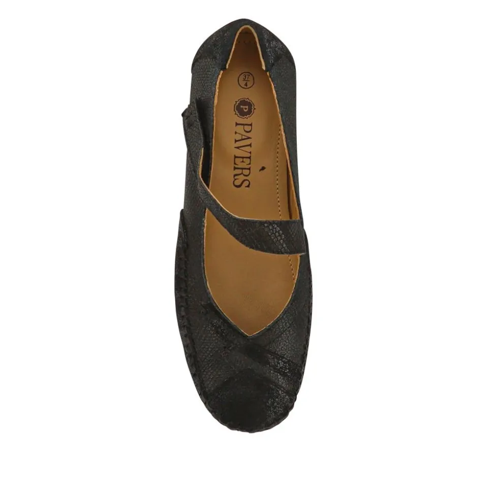 Extra-Cushioned Leather Mary Janes - Black
