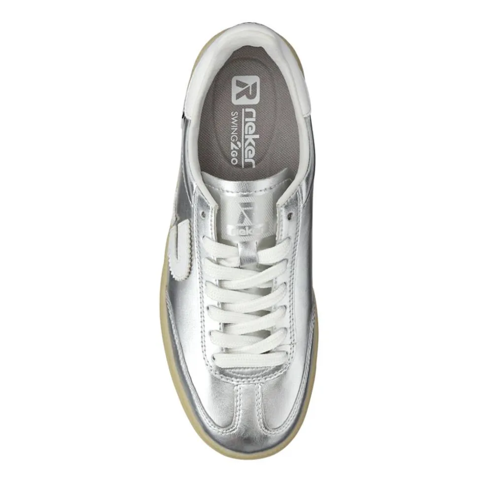 Extra-Cushioned Leather Trainers - Metallic