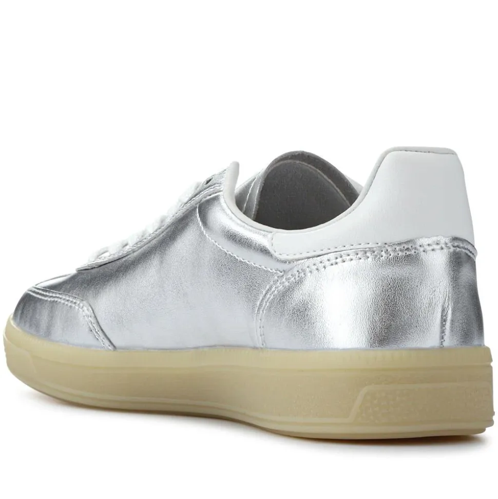 Extra-Cushioned Leather Trainers - Metallic