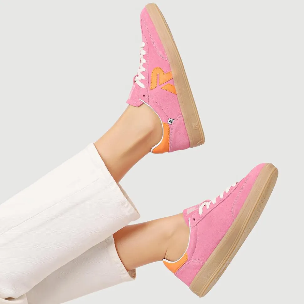 Extra-Cushioned Leather Trainers - Pink