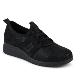 Extra Cushioned Wedge Heel Slip-On Shoes - Black