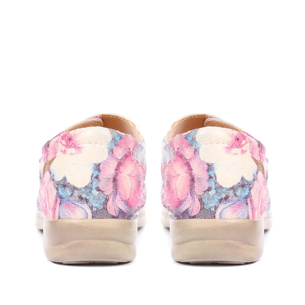 Extra-Wide Adjustable Shoes - Floral