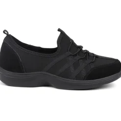 Extra-Wide Bungee Lace Trainers - Black