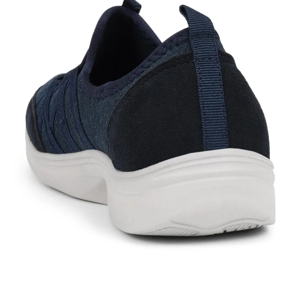 Extra-Wide Bungee Lace Trainers - Navy