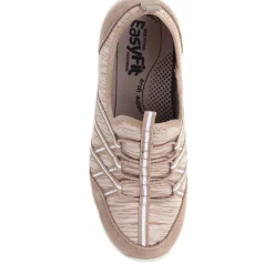 Extra-Wide Bungee Lace Trainers - Taupe Multi