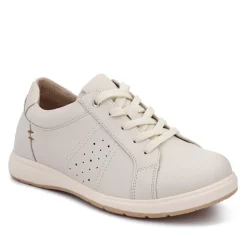 Extra-Wide Casual Lace-Up Shoes - Off White
