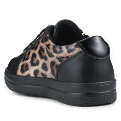 Extra Wide Chunky Trainers - Black Leopard
