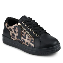 Extra Wide Chunky Trainers - Black Leopard