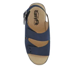 Extra-Wide Fit Adjustable Slingback Sandals - Navy