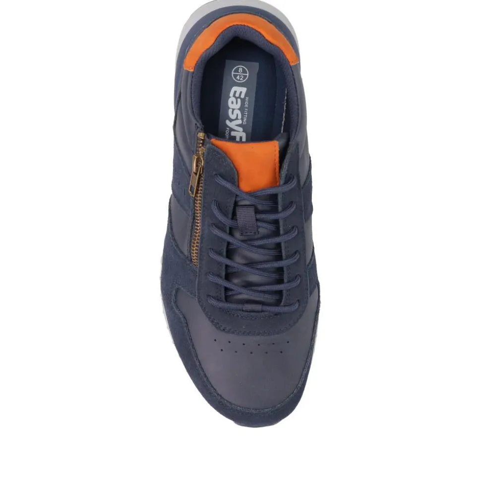 Extra-Wide Fit Casual Trainers - Navy