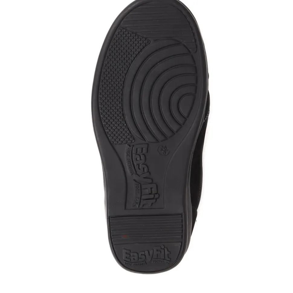 Extra Wide Fit Leather Shoes - Black