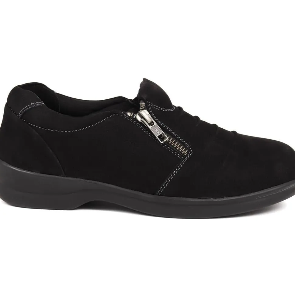 Extra Wide Fit Leather Shoes - Black