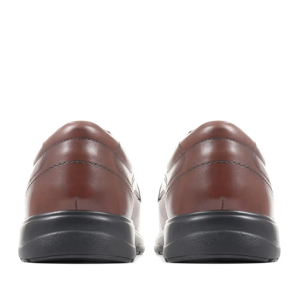 Extra Wide Fit Leather Shoes - Brown