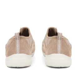 Extra-Wide Fit Memory Foam Trainers - Taupe Multi
