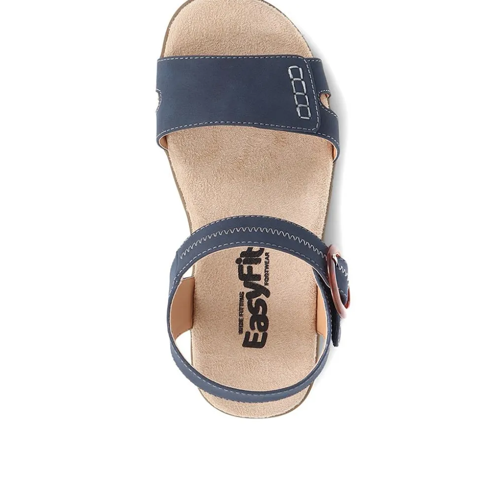 Extra-Wide Fit Sandals - Navy