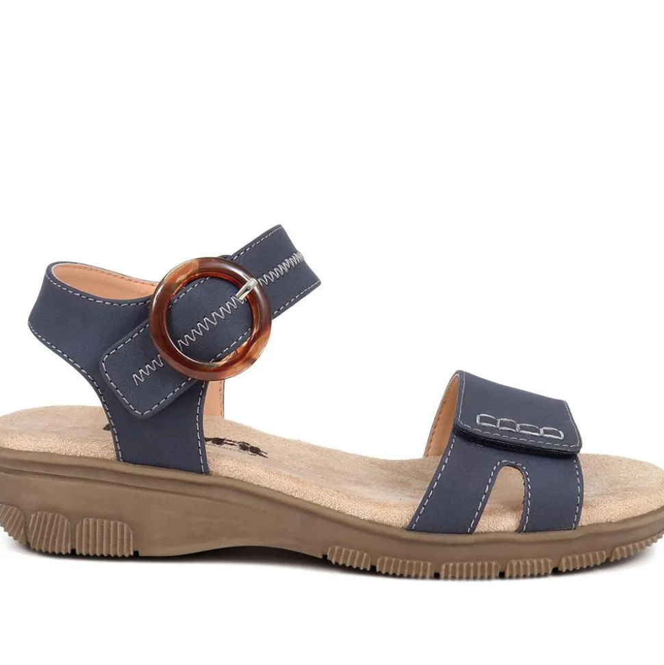 Extra-Wide Fit Sandals - Navy