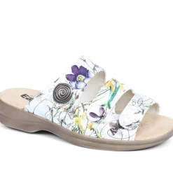Extra Wide Fit Sandals - Silver Floral