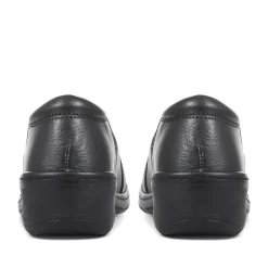 Extra-Wide Fit Slip On Shoes - Black