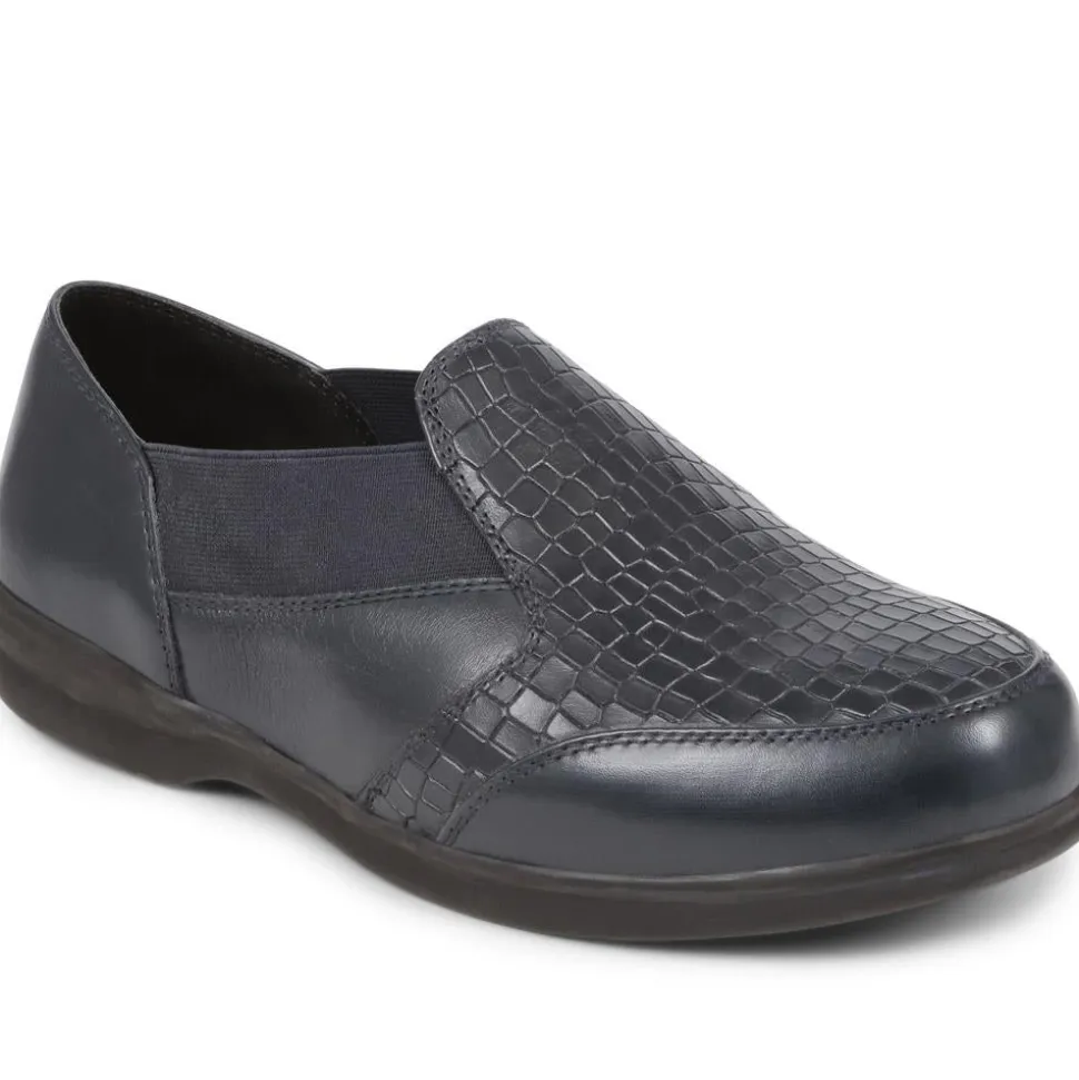 Extra Wide Fit Slip On Shoes - Navy