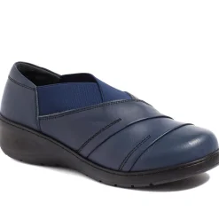 Extra-Wide Fit Slip On Shoes - Navy