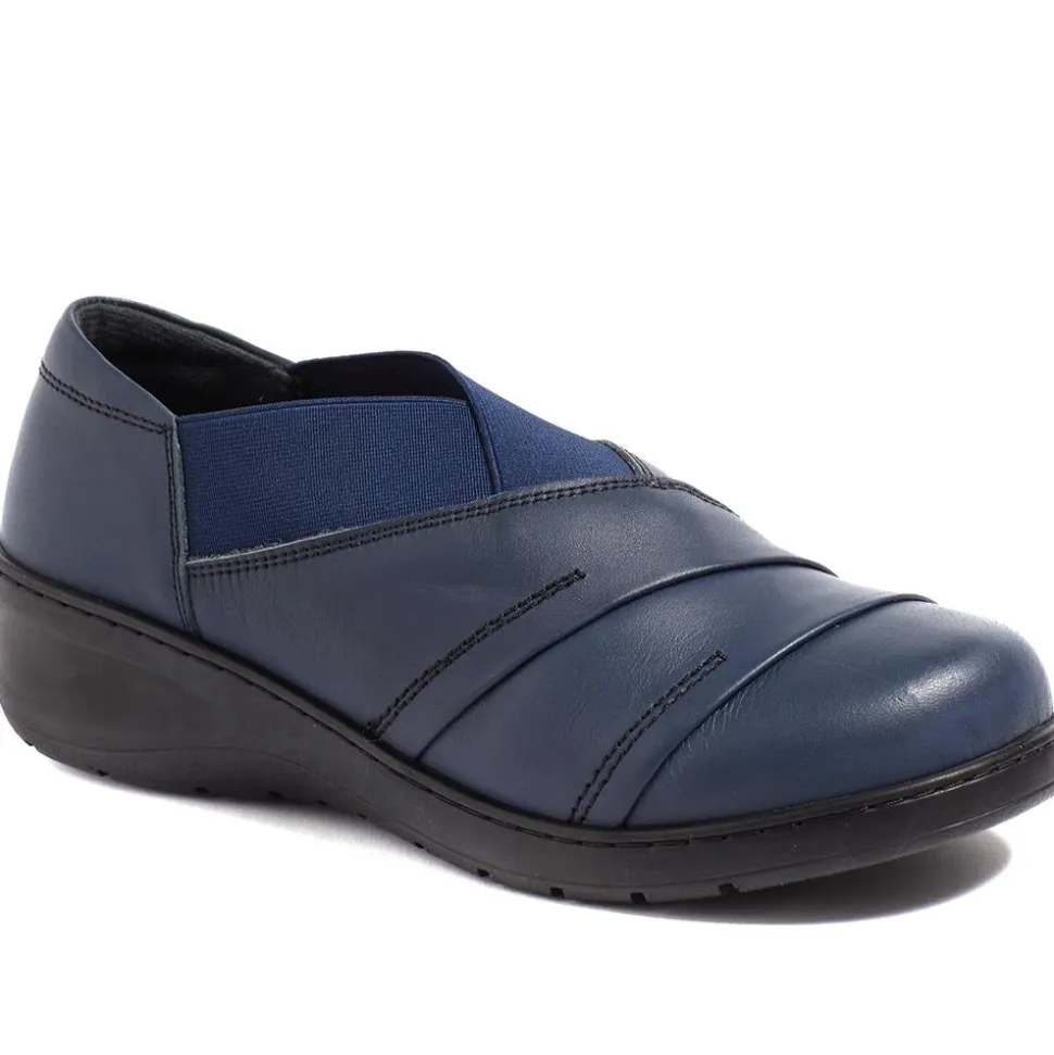 Extra-Wide Fit Slip On Shoes - Navy