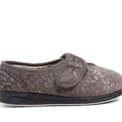 Extra-Wide Fit Slippers - Grey