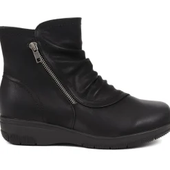 Extra-Wide Fit Smart Ankle Boots - Black