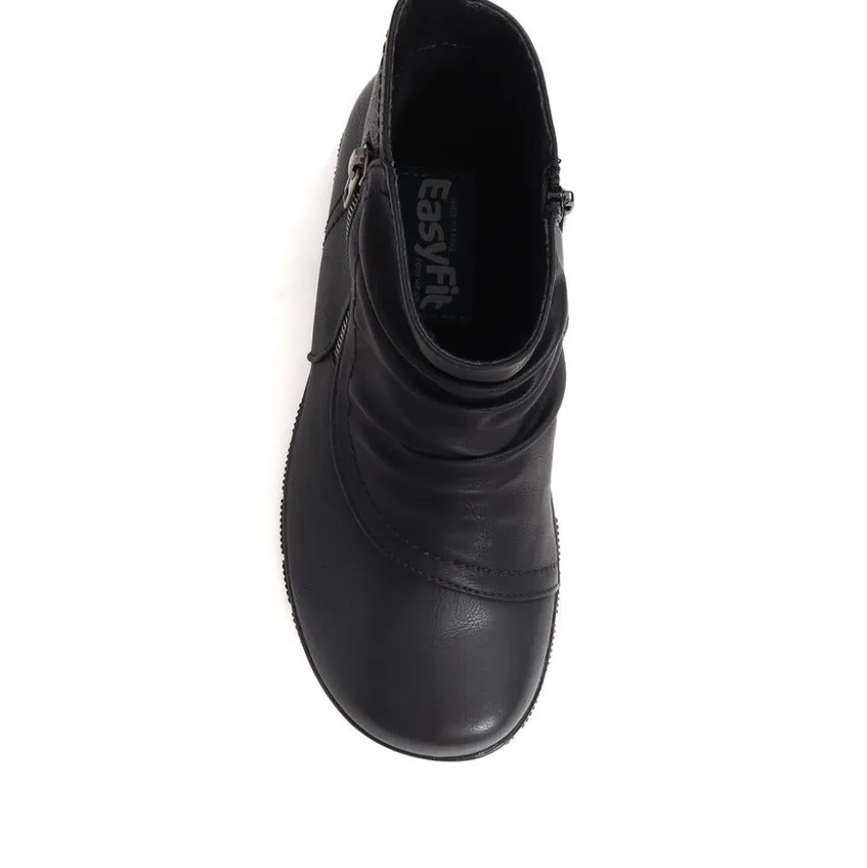 Extra-Wide Fit Smart Ankle Boots - Black