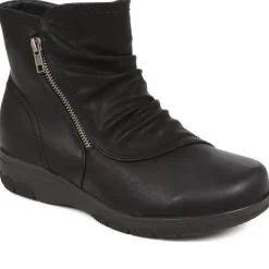 Extra-Wide Fit Smart Ankle Boots - Black