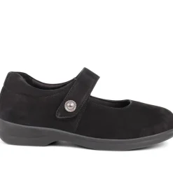 Extra Wide Fit Touch Fasten Shoes - Black